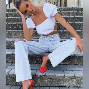 Beginning boutique Robin Wide Leg Jeans Blue